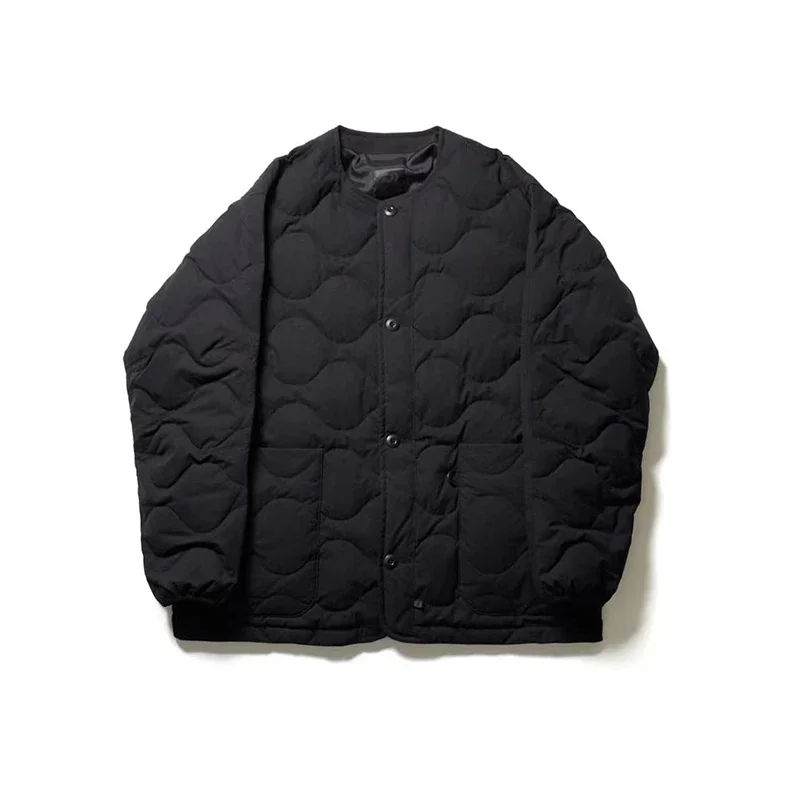 22AW Japón suelto plumón de pato blanco para hombres y mujeres ligero fino cálido interior sin cuello abrigo Tricolor Parka