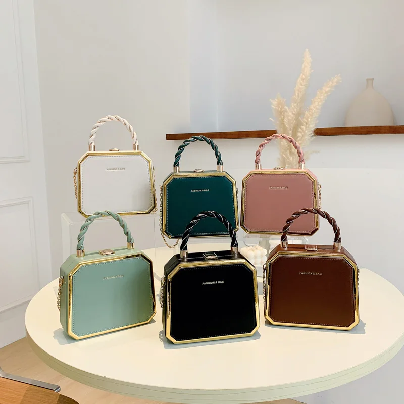 Women Bags Simple Portable Box Purses and Handbags Women Shoulder Bag 2023 Fashion Chain Small Square Bags Flap Messenger Bags