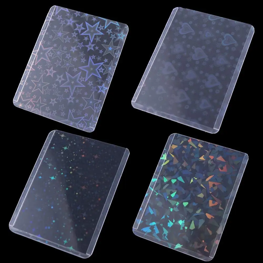 Защитная пленка для лазерной вспышки, держатель для фотокарт, блестящий держатель для карт из ПВХ, голографический кавайный чехол для фотокарт, фото фанатов