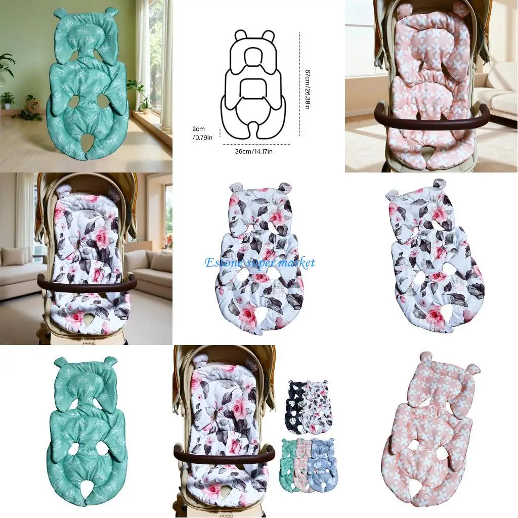 

090B Four Season Infant Strollers Cushion Cotton Plush Pad Support Cushion for Car Baby Strollers Accessories