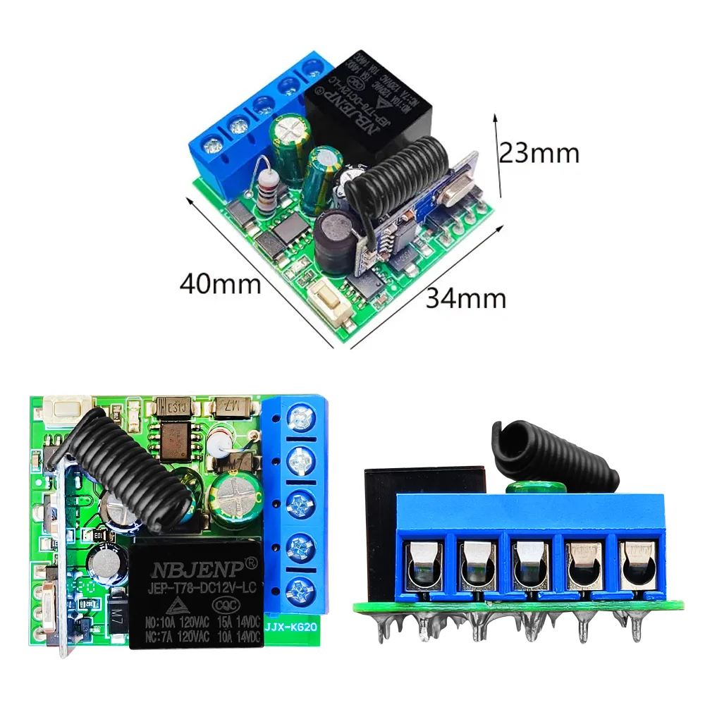 433 Mhz Remote Controls Wireless Remote Switch AC 110V 220V 1CH Relay Receiver Module and ON OFF Transmitter for Led Lights Bulb