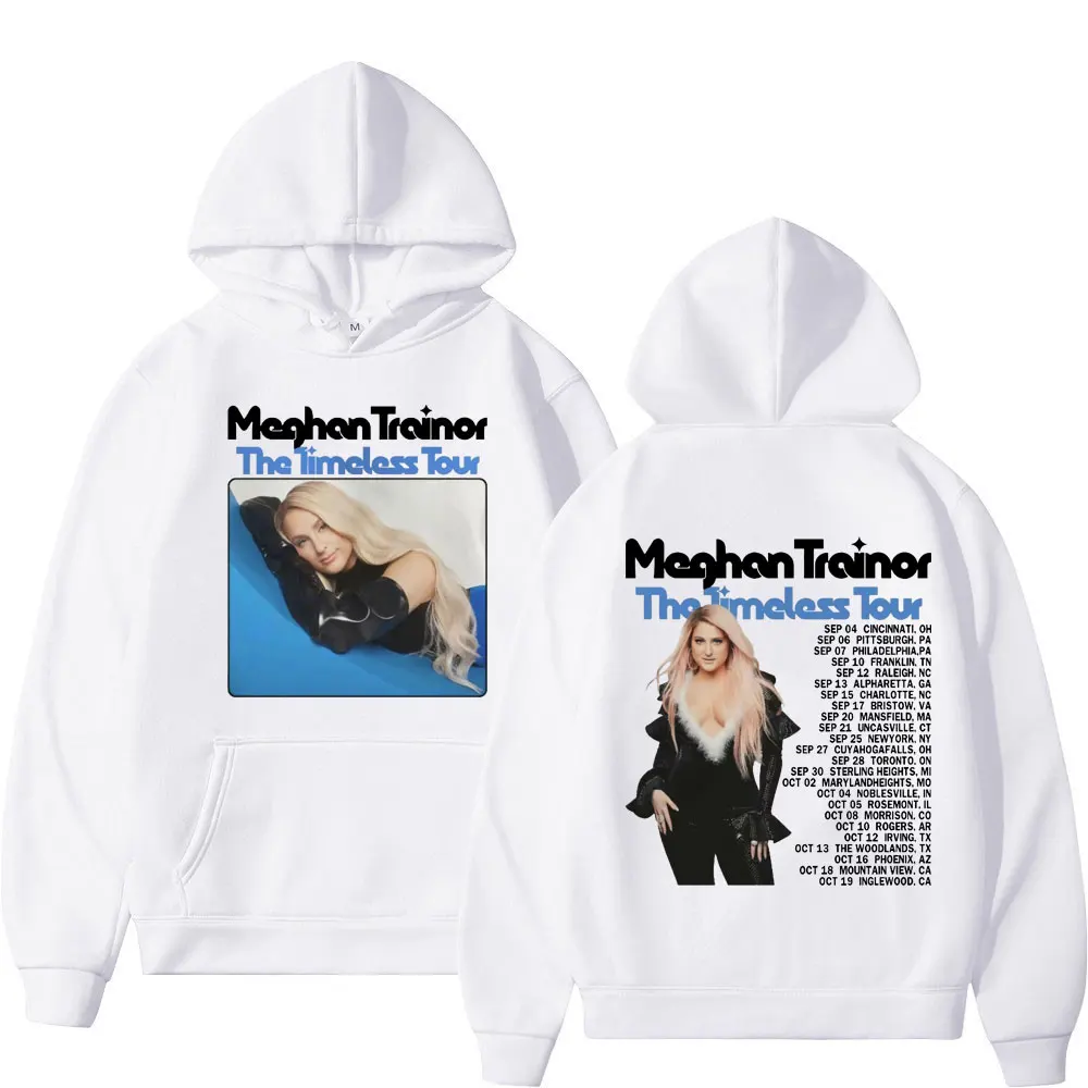 Singer Meghan Trainor Graphic Hoodies The Timeless Tour 2024 Hooded Sweatshirts Men's Women's Fashion Hip Hop Vintage Pullovers