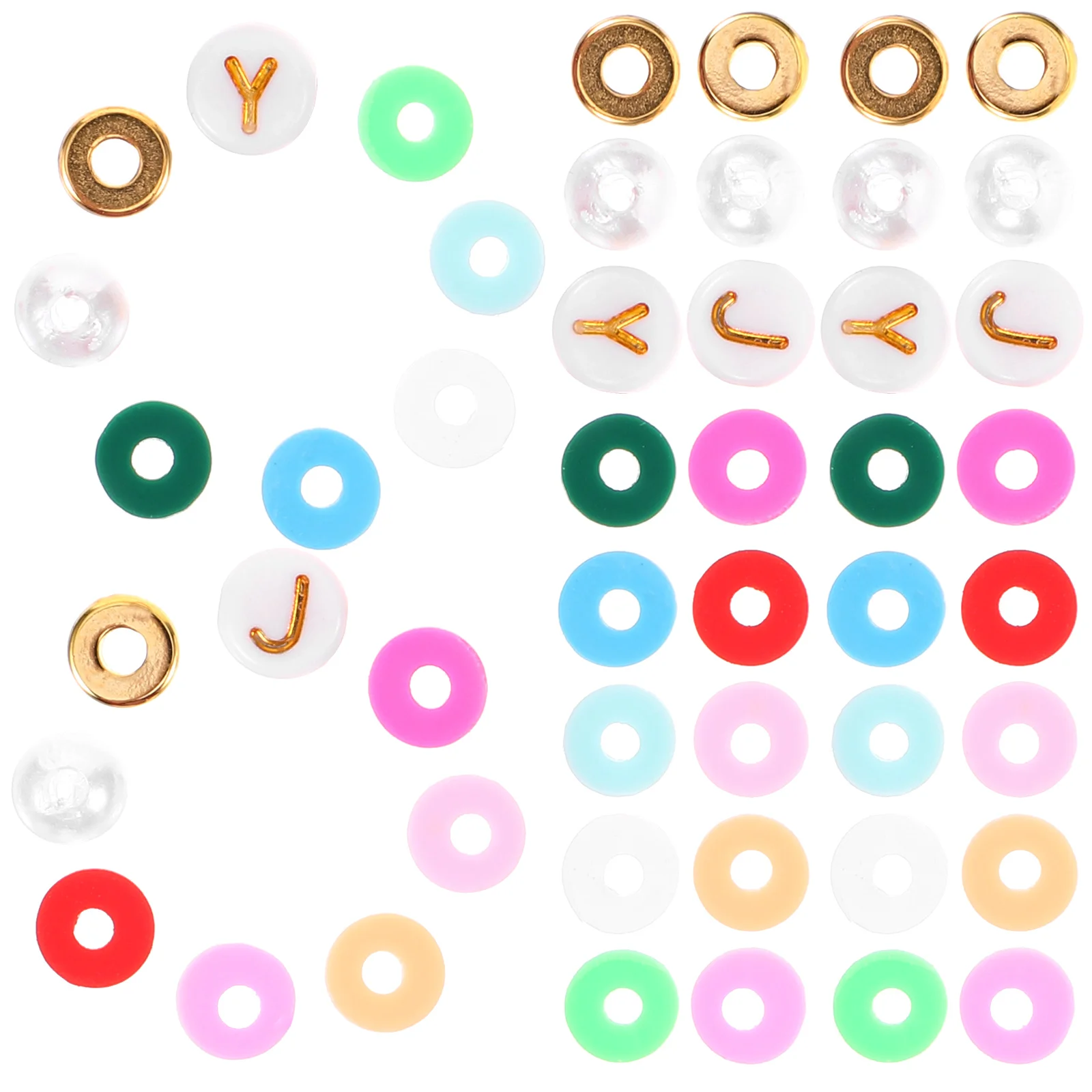 

Polymer Clay Beads 6 Green 6 Pink Soft Ceramic Pieces Diy Jewelry Accessories Garland Making Bracelet Supplies