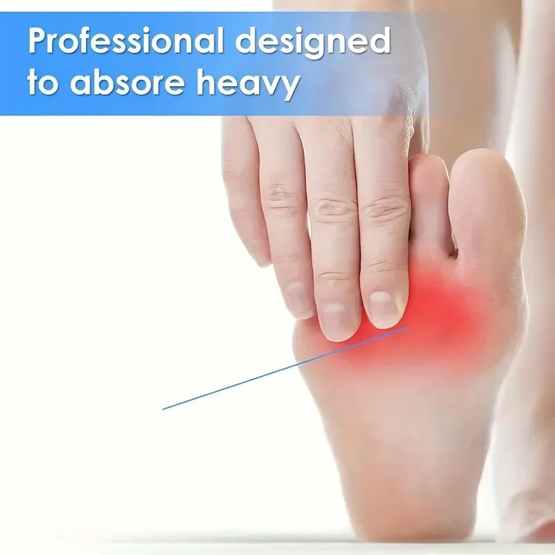 2 pares de almohadillas de gel acolchadas para el pie delantero, almohadillas para el pie frontal reutilizables para tacones altos para aliviar la presión del pie y almohadilla antideslizante