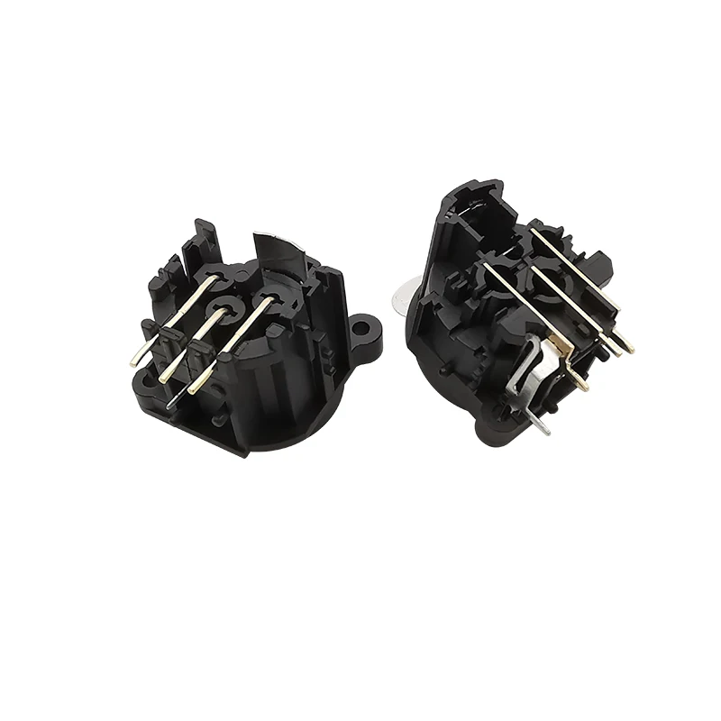 10Pcs 3 Pin XLR Male & XLR Female Audio Microphone Adapter Right Angle 3 Poles XLR Plug Socket PCB Panel Mount Chassis Connector