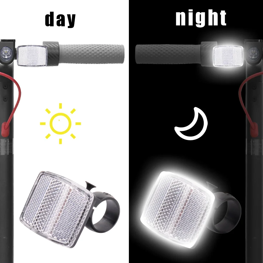 Electric Scooter Reflector Front Sheet Night Spoke Light For Xiaomi M365 1S Pro Pro2 Night Riding Reflector Warning Accessories