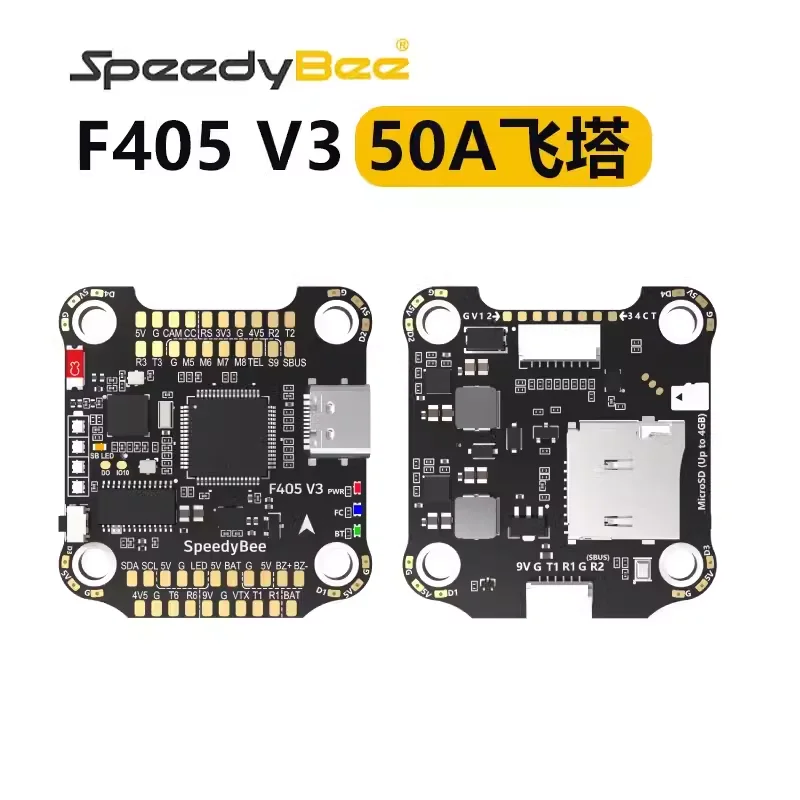 

SpeedyBee F405 V3 50A Stack FC&ESC F405 V3 Flight Control BLS 50A 4-in-1 ESC 30x30 Bluetooth