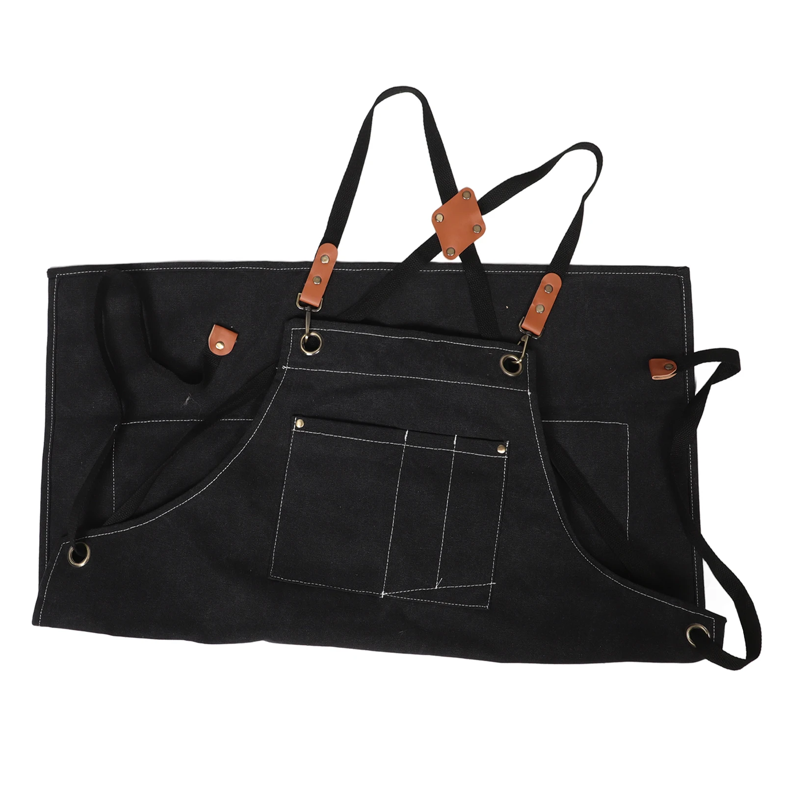 

Work Apron Kitchen Durable Polyester Cotton Full Body Aprons Pockets for Men Women Chef Cooking Woodworking Kitchen Use