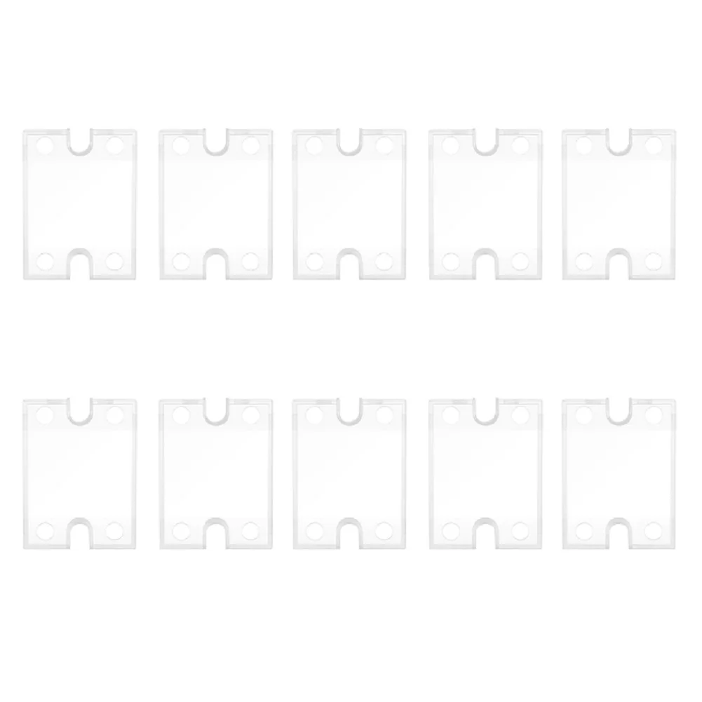 10pcs PC Transparent Covers for SSR Solid State Switching Relays - 5.97 x 1.075 x 0.26 cm Flame Retardant Dust Protection