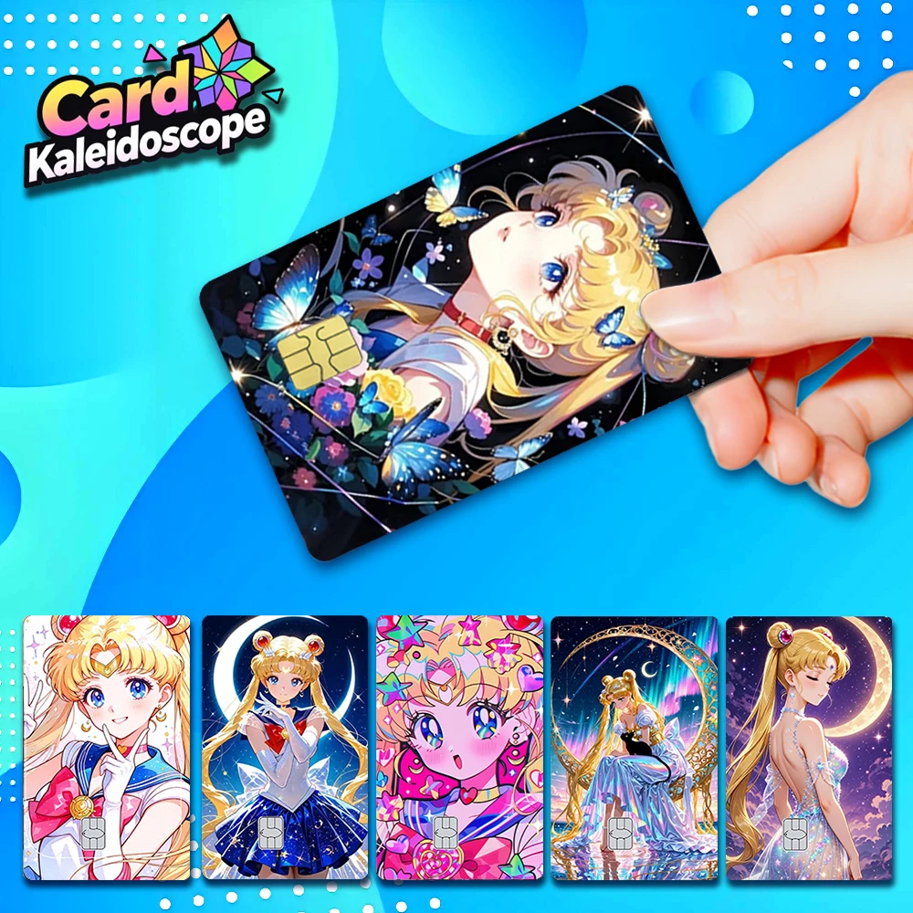 

Anime Pretty Girl Series Credit Card Skin Stickers Suitable for VISA JCB Mastercard and Other IC Card Decorations