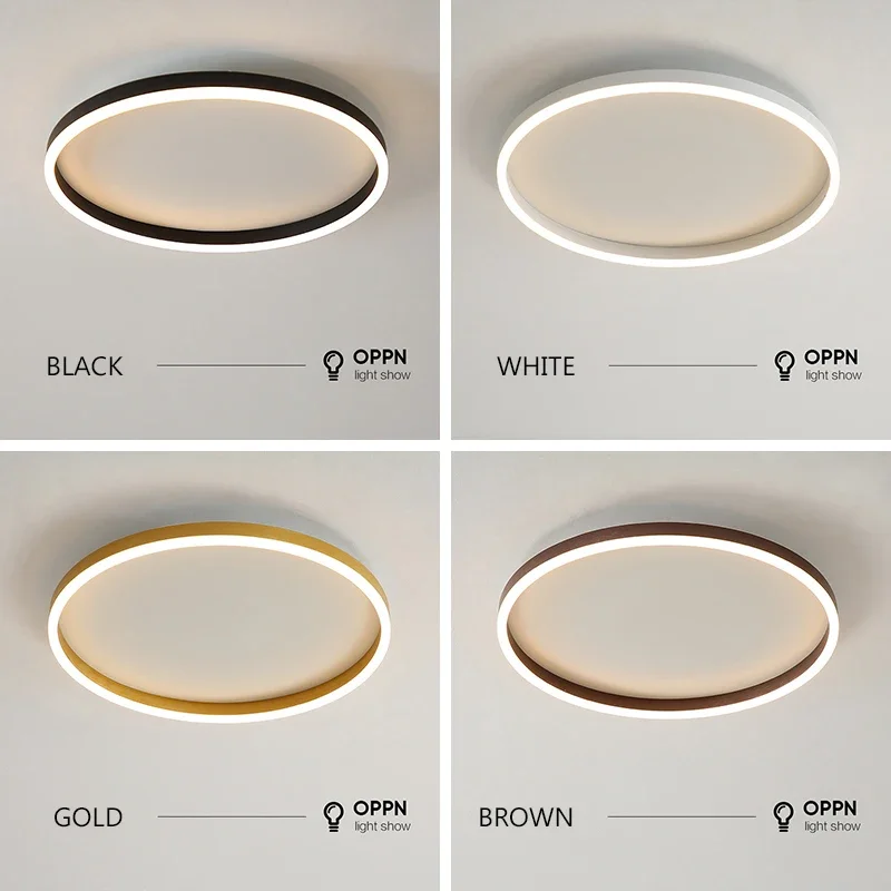 LED Ceiling Lamp Nordic Modern Round Ceiling Lights Remote Control Dimmable Surface Lighting for Living Room Bedroom Study Lamps