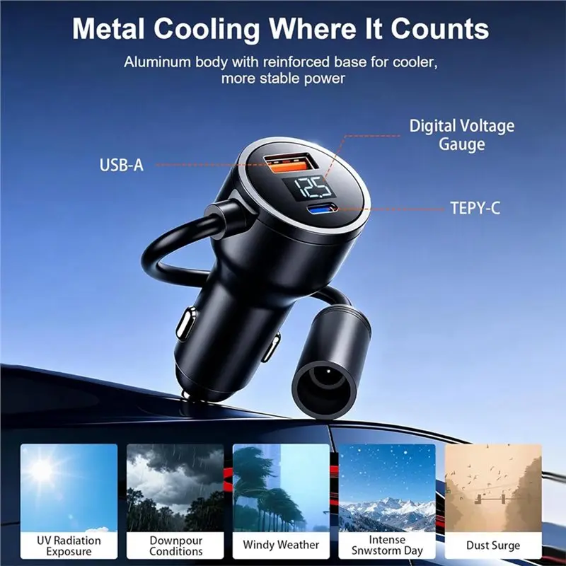 [B24B!】 For Starlink Mini Car Adapter, 3 In 1 12V To 20V 5A,100W DC Step Up Converter With Voltage Display For Cars, Rvs, Yachts