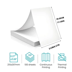 Sheets A4 Thermal Transfer Paper - Compatible with All A4 Size Thermal Printers, High-Quality Printing for Professional Results