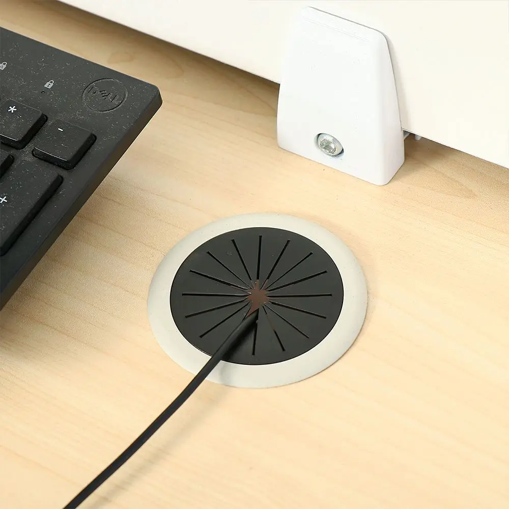 

Practical Office Buckle Line Organizer Wire Hole Cover Computer Grommet Desk Table Cable Fastener Line Box