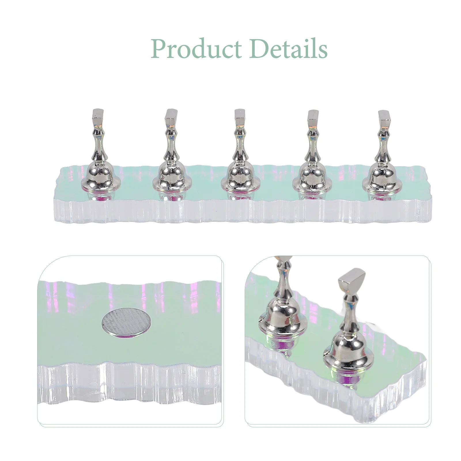 1세트 아크릴 디스플레이 스탠드 가벼운 연습용 홀더 인조 손톱 DIY 네일 아트 액세서리 매니큐어 도구 네일 스탠드