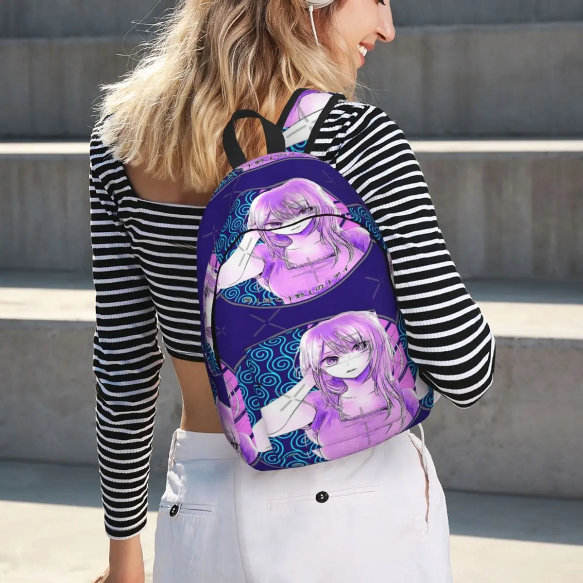 لطيف أنيمي فتاة Ai Hoshino بسيطة وأنيقة على ظهره قماش على ظهره حقائب الإناث #6