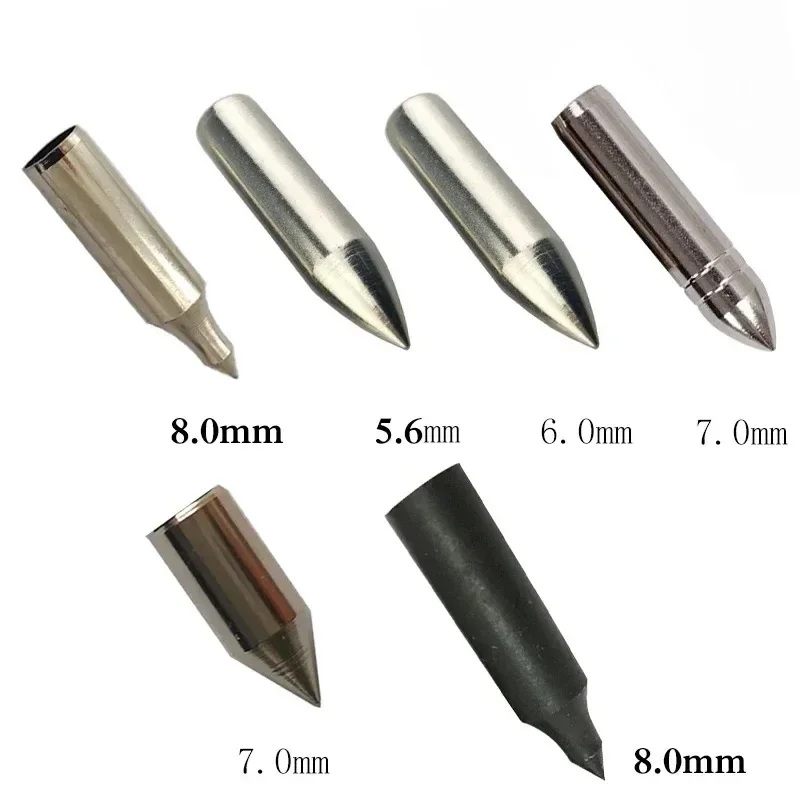 12pcs Archery Arrow Points Field Tips ID5.6/6.0/7./8mm for Recurve Bow Broadhead Arrowhead Flechas Ballesta