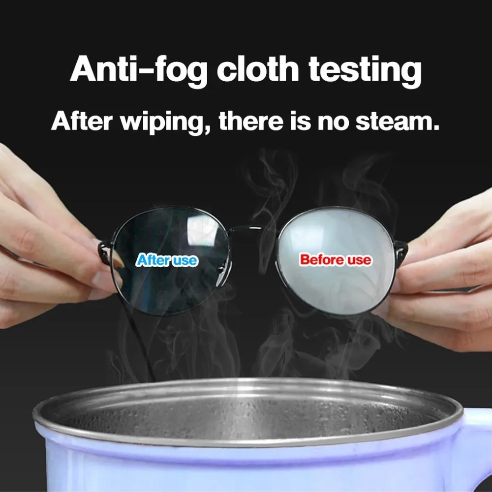 100Pcs/Box Disposable Glasses Anti Fog Wipe Cleaning Lens Wipes Glasses Cleaner Wet Wipe Sunglasses Anit-fog Anti-Fog Lens Wipes