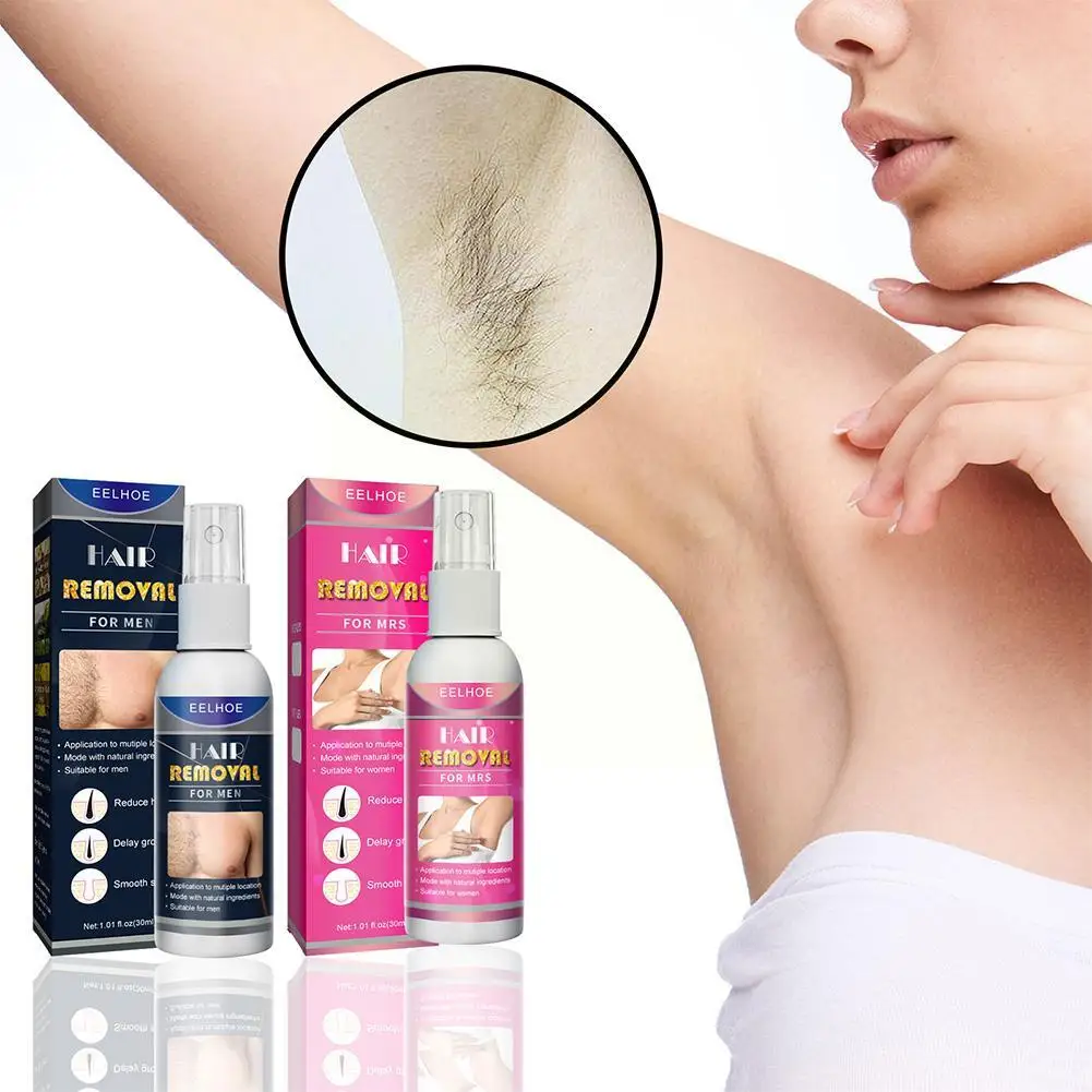 30ml Powerful Hair Removal Spray Super Natural Painless Permanent Hair Remover For Women Men Whole Body Depilatory Cream Z0t6