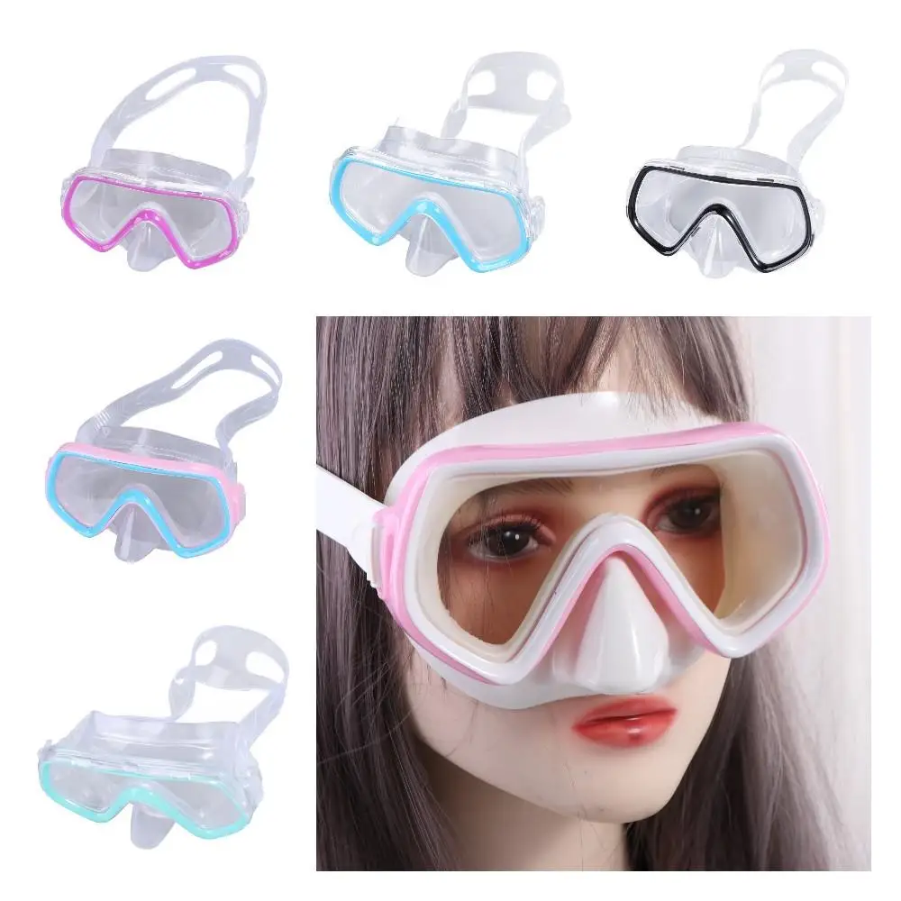 

PC Glass Kids Swim Goggles PVC Strap Anti Fog Snorkel Swimming Goggles Wide View Vibrant Colors Child Diving Mask 3-8Year Olds