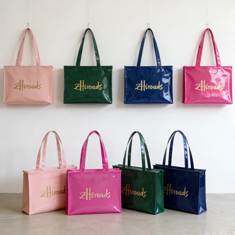 

New Style Fashion Large Letter Print Women's Shoulder Bag Waterproof Jelly Handbag Pvc Shopping Tote Bag for Students Commuter