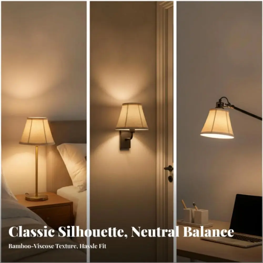Beige Fabric Lampshade Handmade Natural Texture Lamp Shade Cover Conical Design Soft Glow Filter Textile Lampshade Standing Lamp
