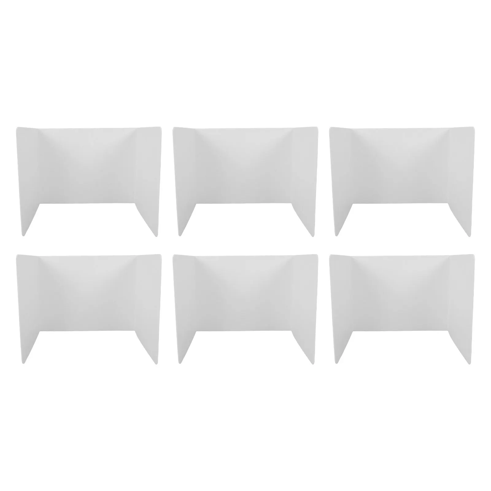 6 panneaux de séparation pour bureaux d'élèves, cloisons de classe pliables en trois parties, 44,8x13,4 pouces, séparateurs de bureau en plastique pour enseignants