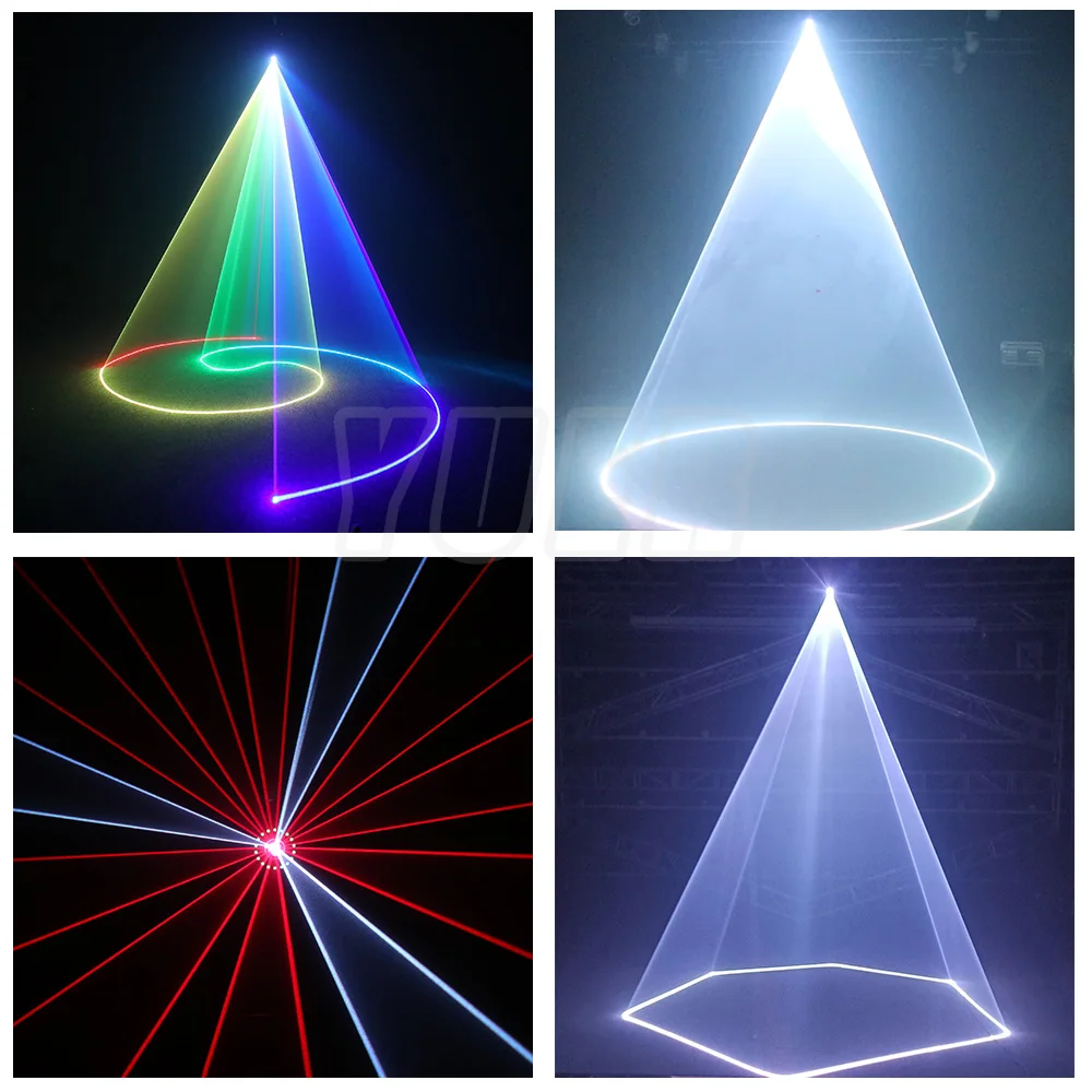 4PCS/LOT 10W RGB Laser Moving Head SMD Ring Stage Light ILDA DMX For Party Nightclub Concert Dj Club Disco Dance Lamp