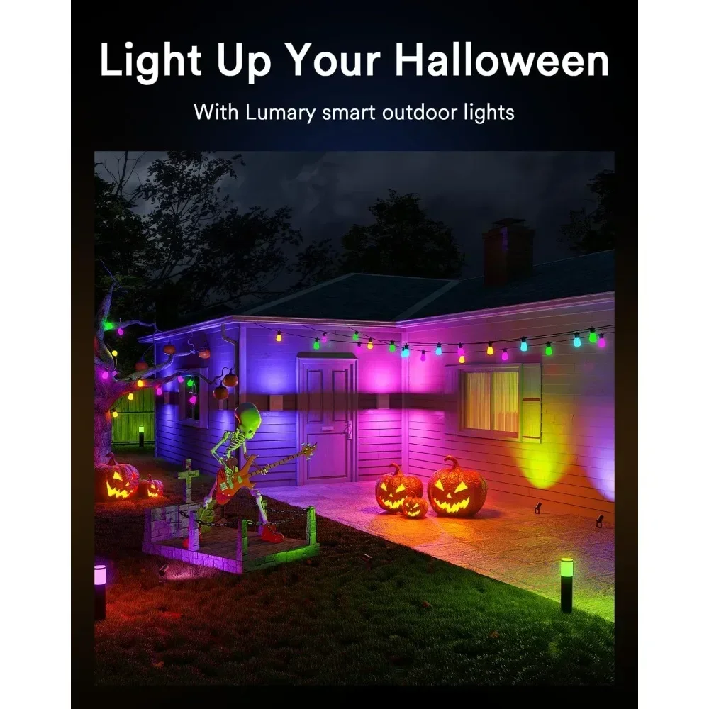 Lumary Smart Landscape Lights Pro 500LM, 6 Pack Color Changing Landscape Lighting IP65 Waterproof