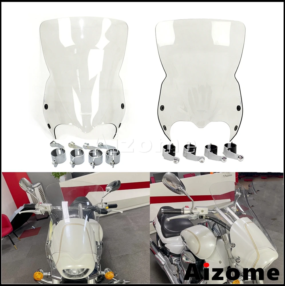 For Suzuki Boulevard M109R M109R2 M109RZ M50 M90 2006-2016 4.5mm PC Clear Windshield Motorcycle Wind Screen Spoiler Deflector 