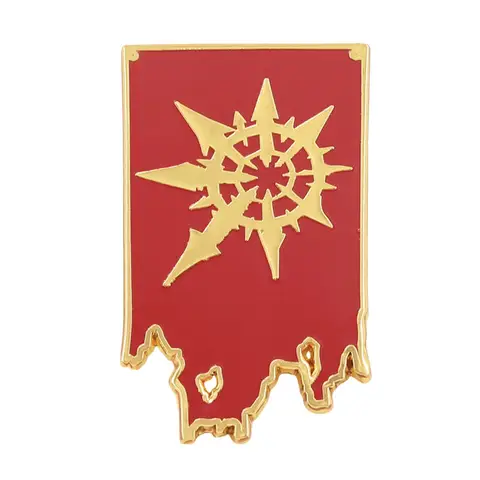 Warhaammer 40K Chaos Undivided Dark Gods Flag Enamel Brooch Sci-Fi Game Pin Fans Collect Gifts Peripheral Souvenirs Badge Decora