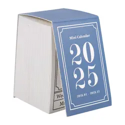 1 Book Desk Calendar 2025 Time Planning Mini Daily 2025 Calendar Tearable Office Desk Standing Calendar Vintage  For Home Office