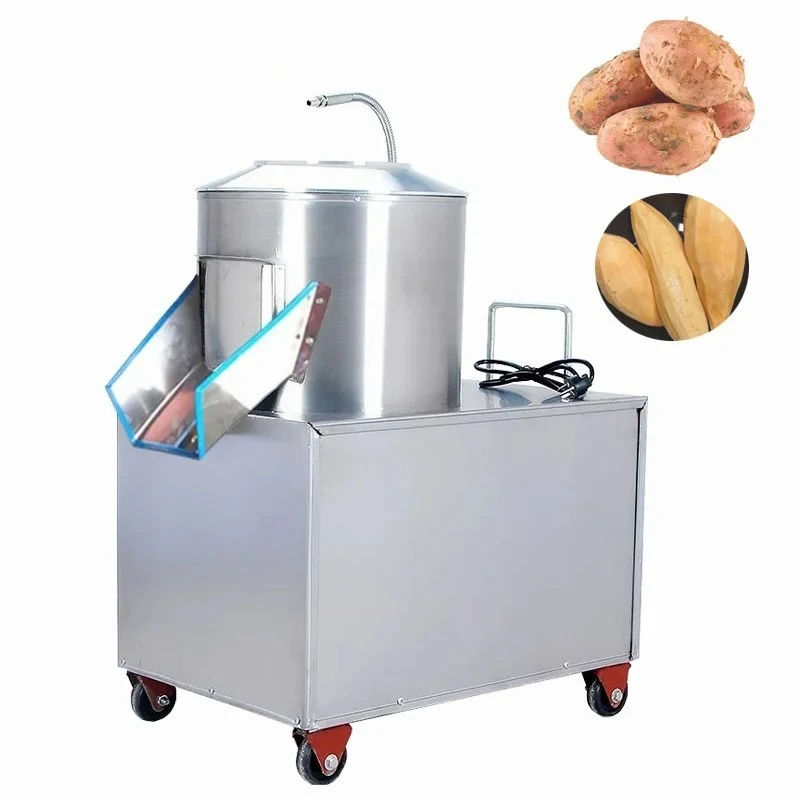 Industrial Potato Peeling Machine 120-250kg/H Automatic Taro Potato Peeling Machine Cleaning Machine110V 220V