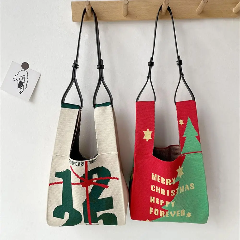 Fashion Small Knot Knit Handbag Wrist Bag Shopping Bags Tote Bag