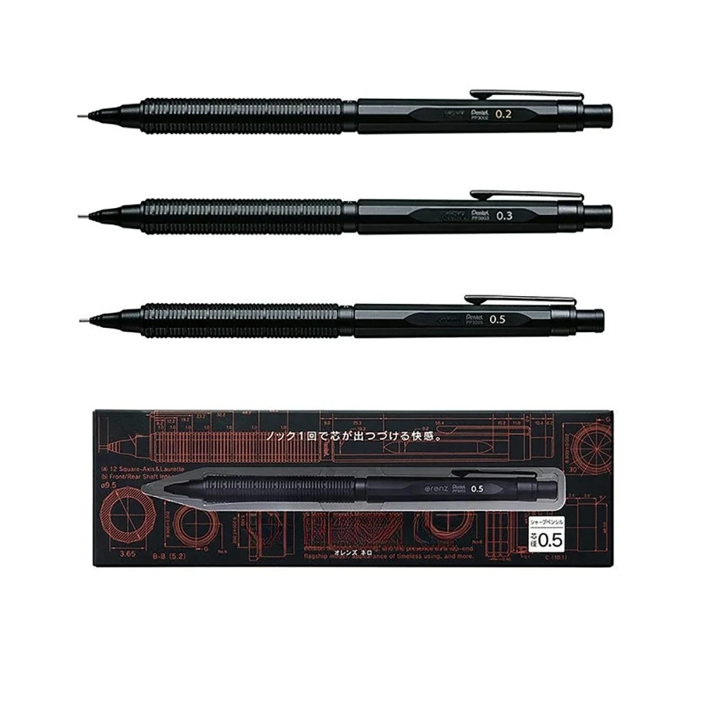 

For Pentel Orenz Nero PP3003-A Mechanical Pencil, 0.3/0.5mm, Automatic Reeling & Olens System Graphite Pencils (Cheap)