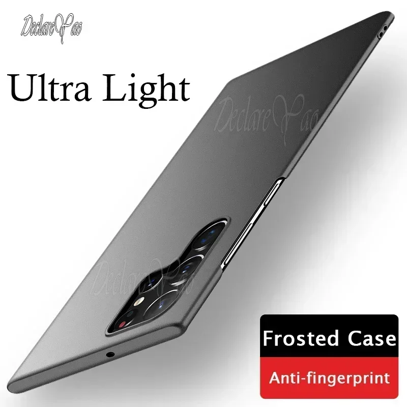 DECLAREYAO Light Slim PC Matte Particles Hard Coque для Samsung Galaxy S25 Ultra S24 Plus S23 FE S22 S21 S20 S10 5G Чехол