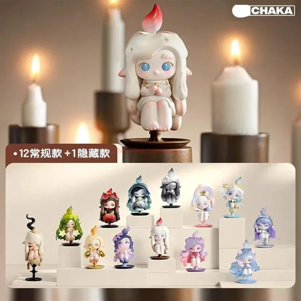 Chaka Light Sprite Series Mystery Box Chaka Action Figure Cute Candlelight Blind Box Desk Decor Doll Caja Ciega Collect Toy Gift