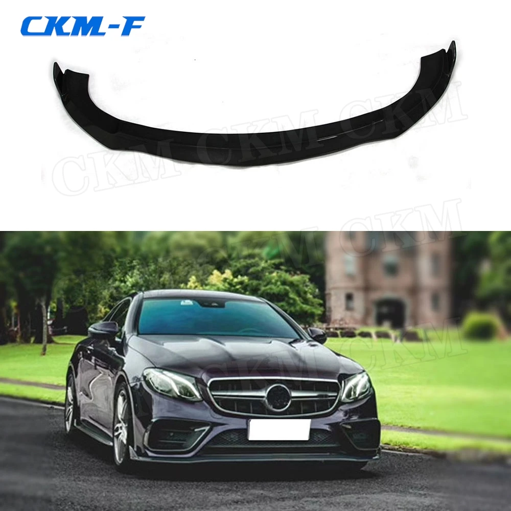 Carbon Fiber Front Lip Spoiler for Mercedes Benz E Class W238 C238 Sport Coupe 2017-2019 FRP Head Bumper Guard Car Styling