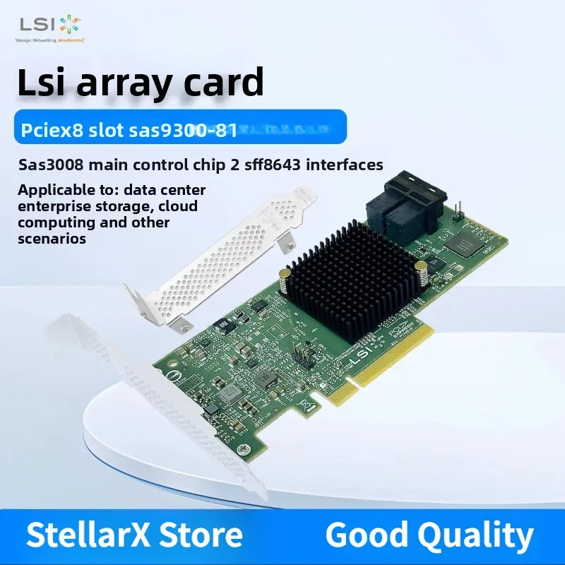 LSI 9300-8i 9311-8I SATA Extended Raid Array Card SAS3008 Synology HBA Card LSI 9300-8i and 2 * SFF8643