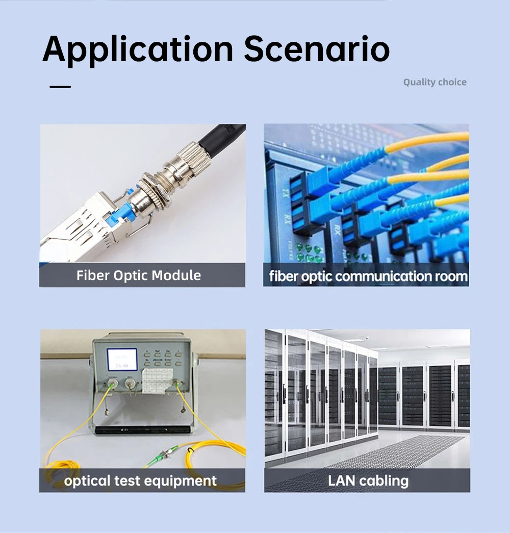Natalink LC/UPC Male to ST/UPC Female Fiber Optic Adapter Singlemode Flange Hybrid Optical Connector for SFP Module Coupler