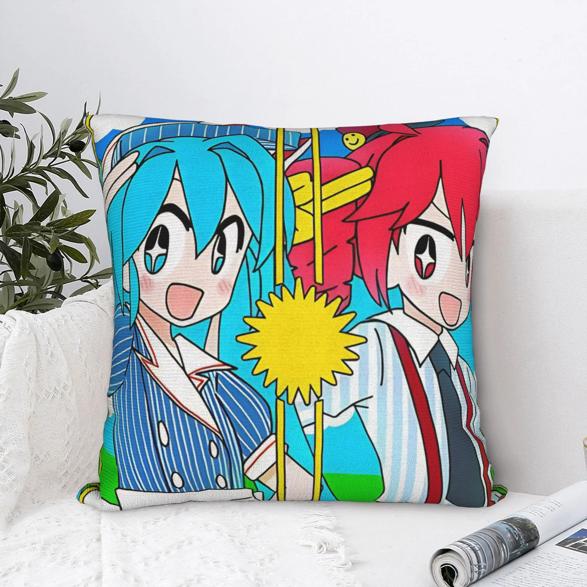 Mesmerizer Kasane Teto – taies d'oreiller carrées en Polyester, housse de coussin de canapé à motif de dessin animé, housse de coussin décorative créative 45x45