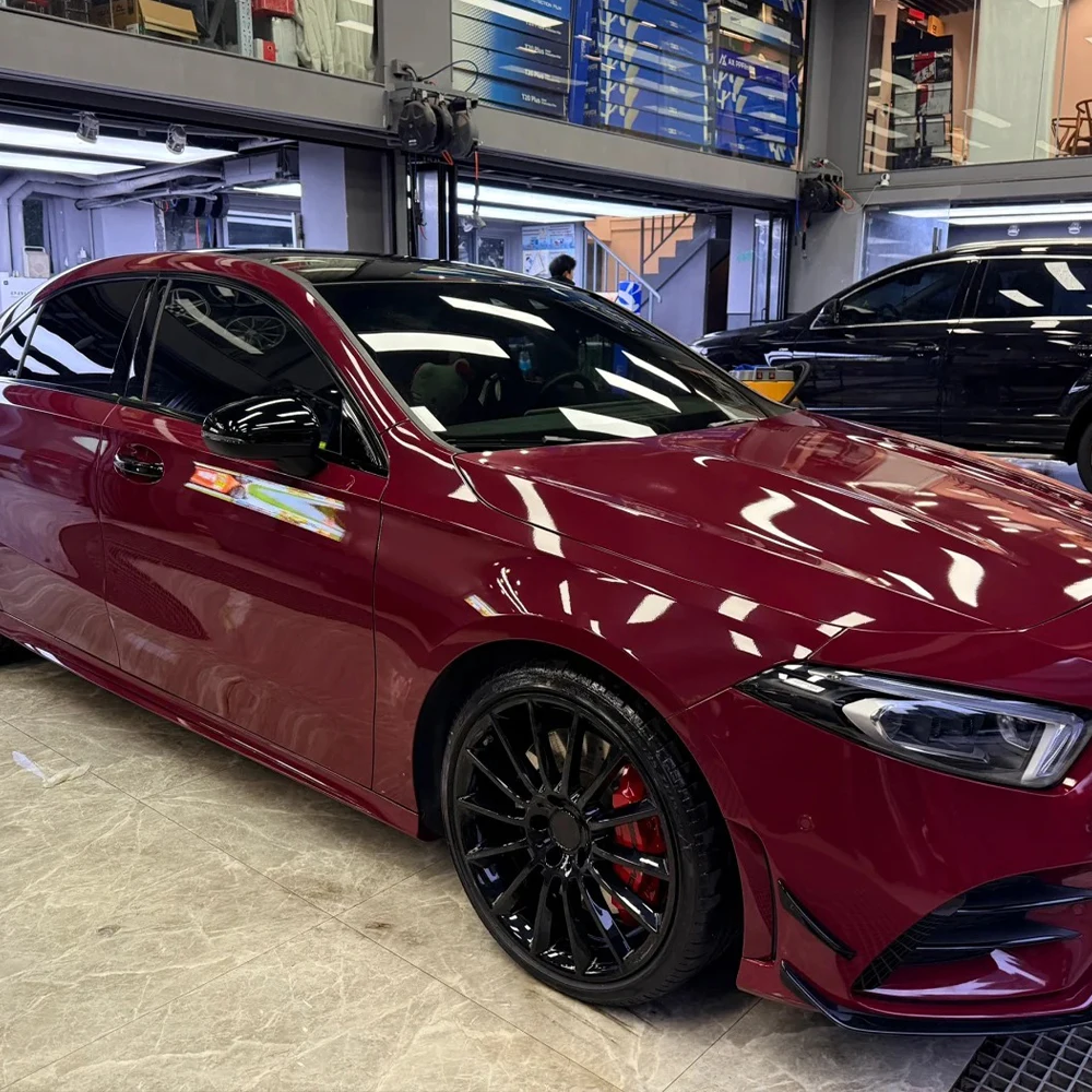 

Пленка для кузова автомобиля Ankela красного цвета, модифицированная виниловая пленка для выпуска воздуха для автомобиля, мотоцикла, внедорожника, наклейка на капот, бампер, автозапчасти для тюнинга