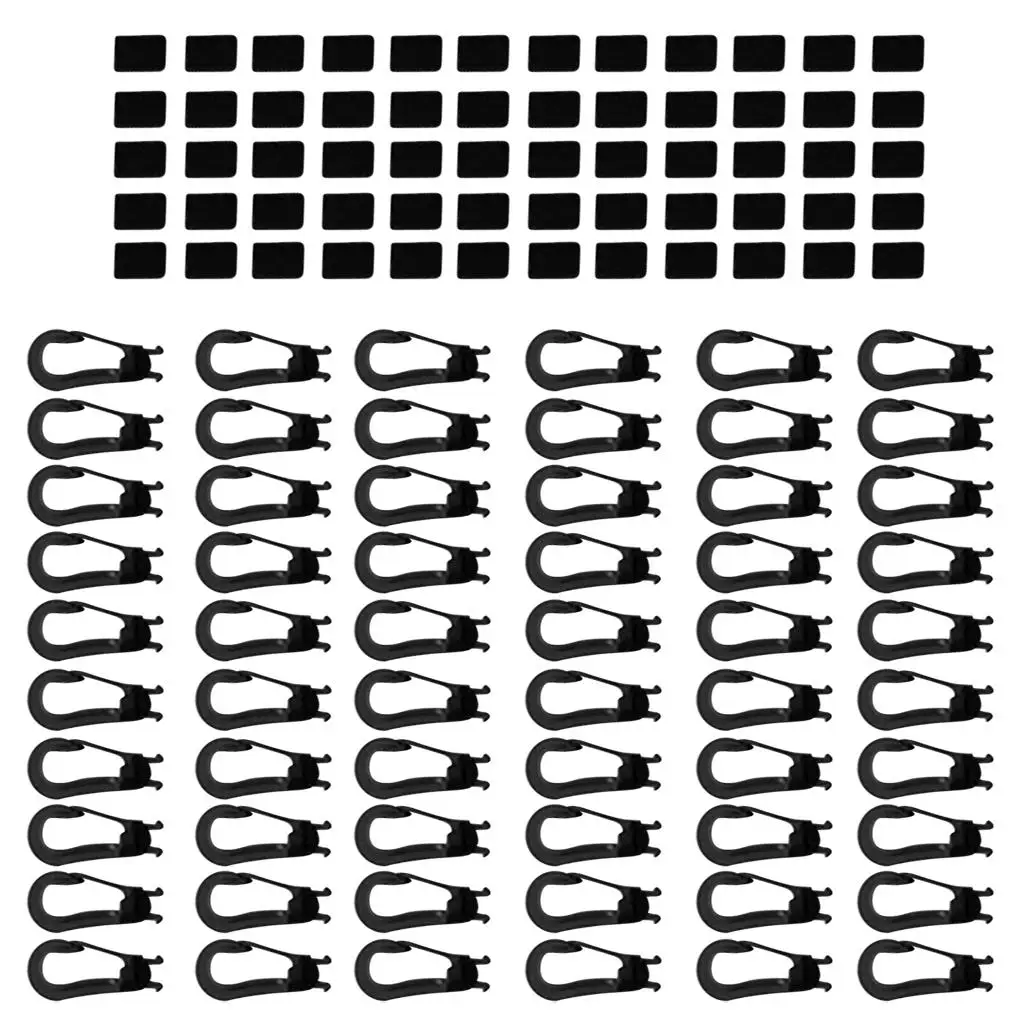 Bungee Cord Karabiner Hook Plastic Shock Rope Ends Closed Cord Ends for Securing Canopies Luggage Racks Marine Use