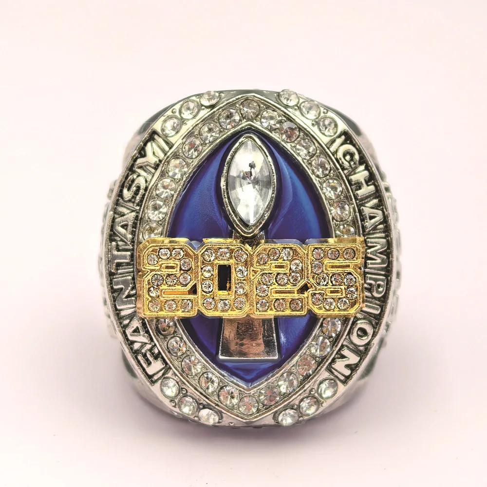 

2025 Fantasy Football Championship Ring - FFL Award Prize Trophy Ring for Sports Winner Fan Souvenirs Gift