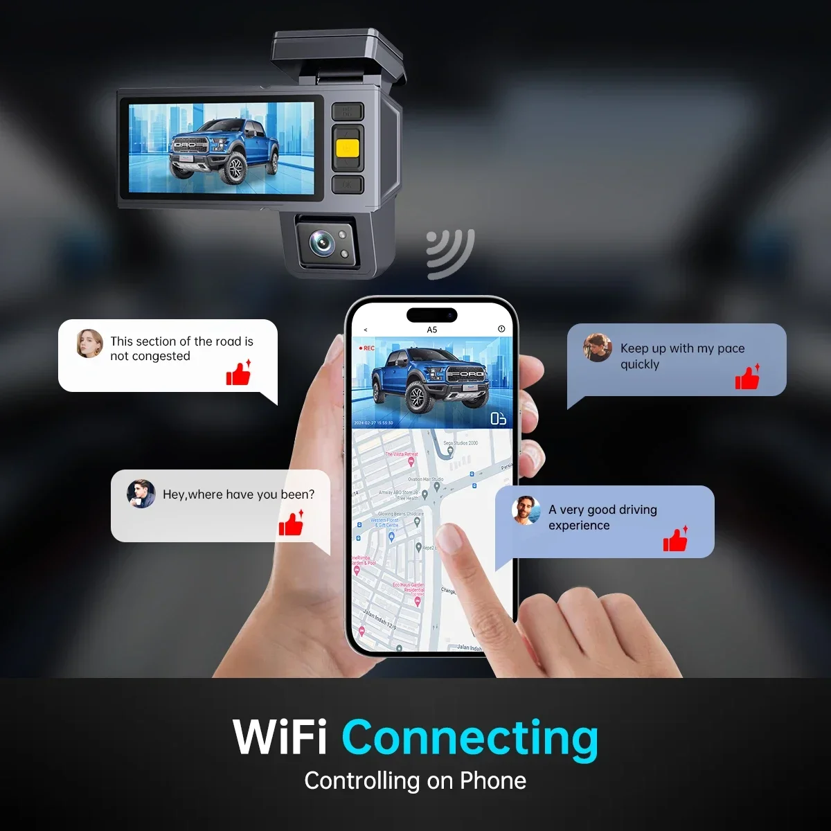 New Dashcam 4K Wifi…
