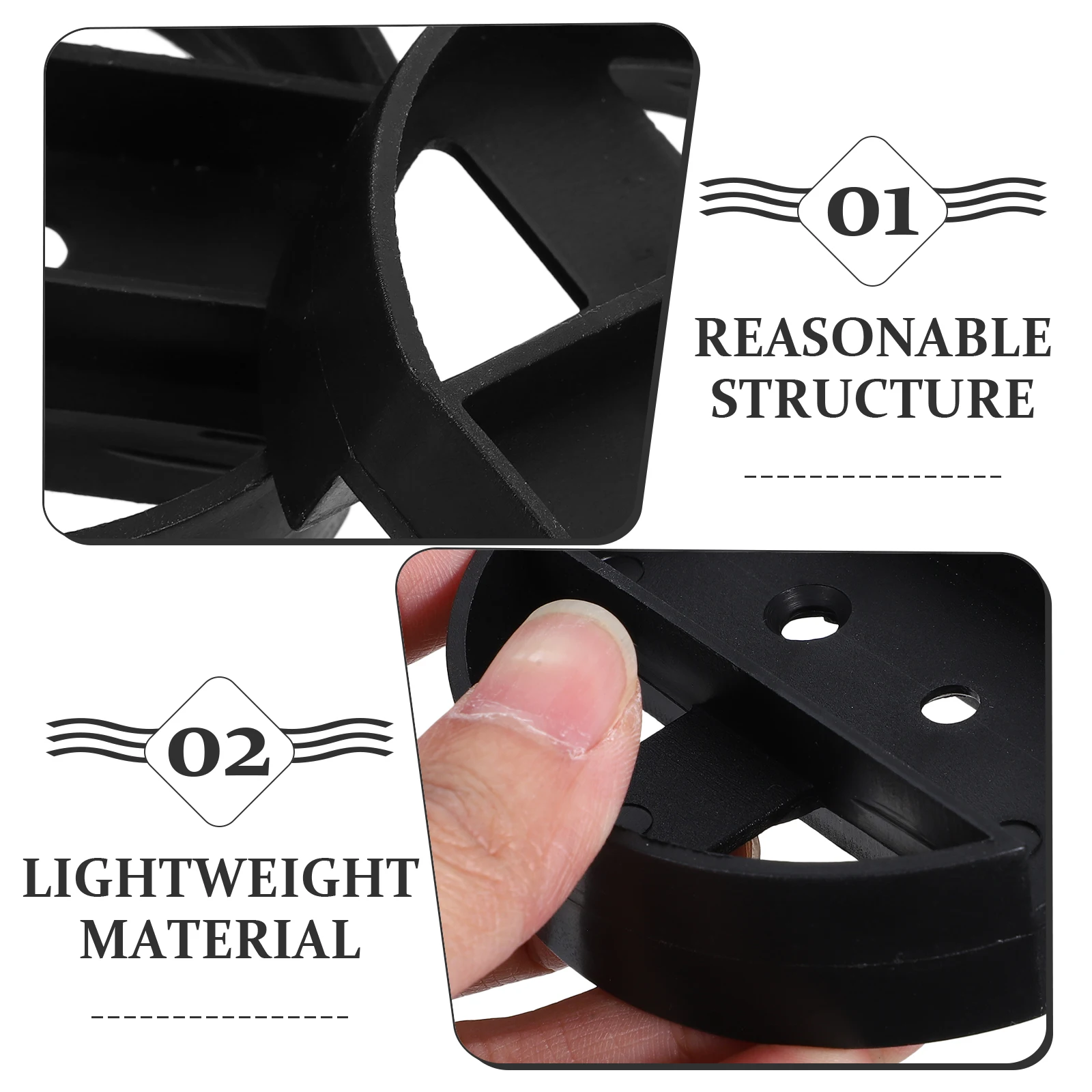 20pcs Computer Tower Stand Foot Pad Plastic Bracket Under Desk CPU Holder ABS Floor Rack Host Bracket Stable