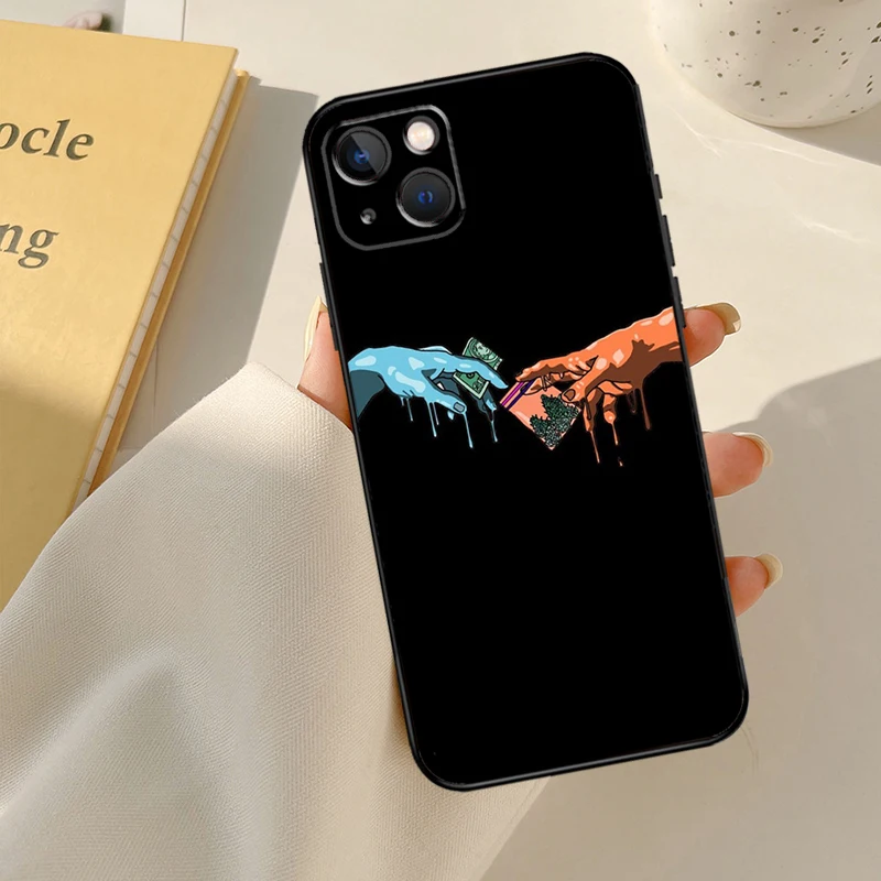 Grime Michelangelo Weed Cover For iPhone 13 Pro Max 12 Mini 11 Pro Max Plus X XR XS Max Phone Case