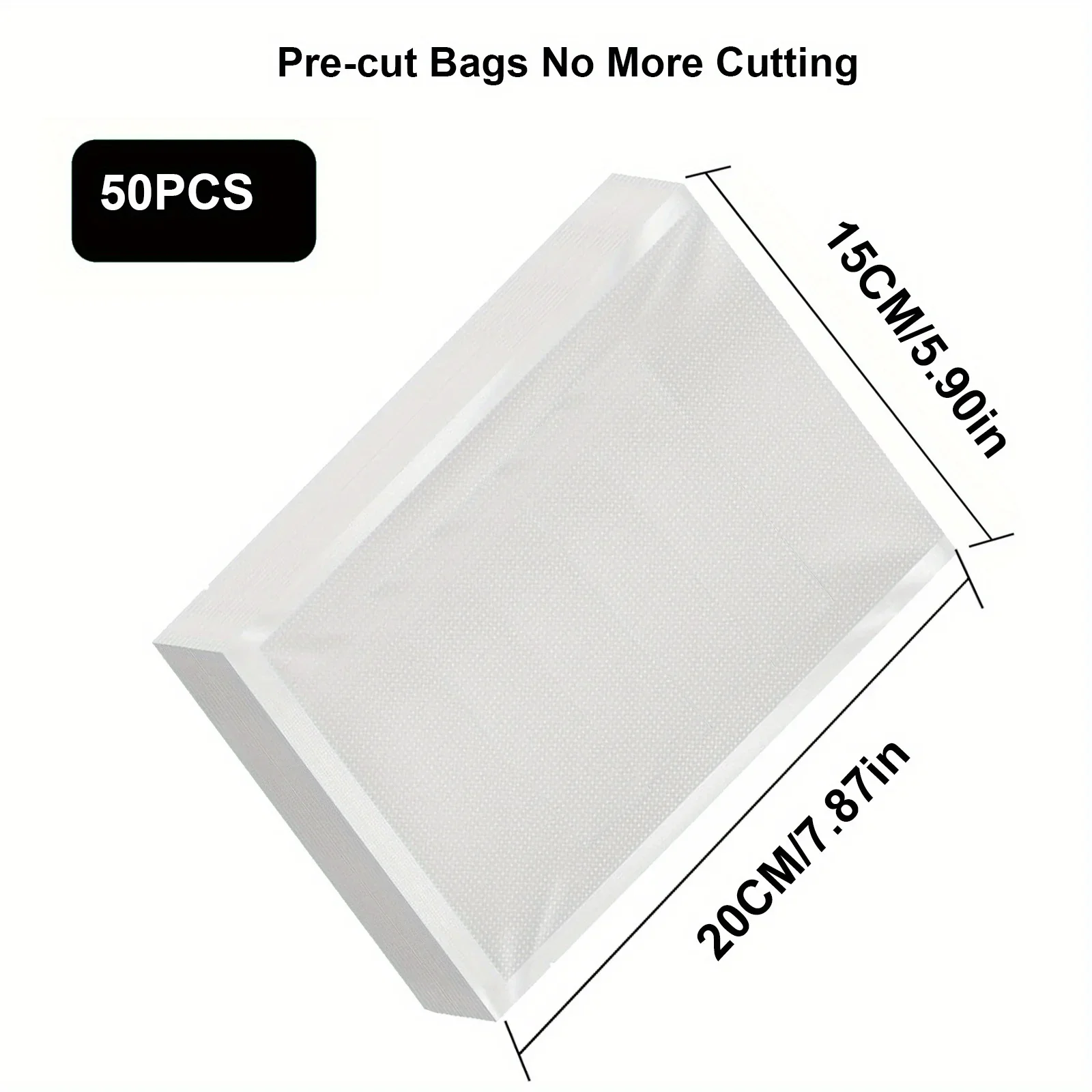 Vacuum Packaging Bags for Food 50pcs Food Storage Vacuum Bags for Vacuum Sealer Machine Food Fresh Long Keeping Empty Bags