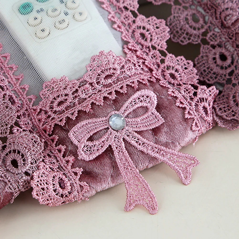 

Remote Control Cover European Style Lace Fabric Creative Beautiful Dustproof Protective Case for Remote Accessories