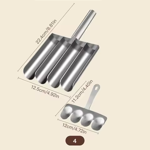 1PCS Easy Storage 304 Stainless Steel Meatball Maker Fishball Shrimp Slurry Mold Kitchen Camping Compact Design